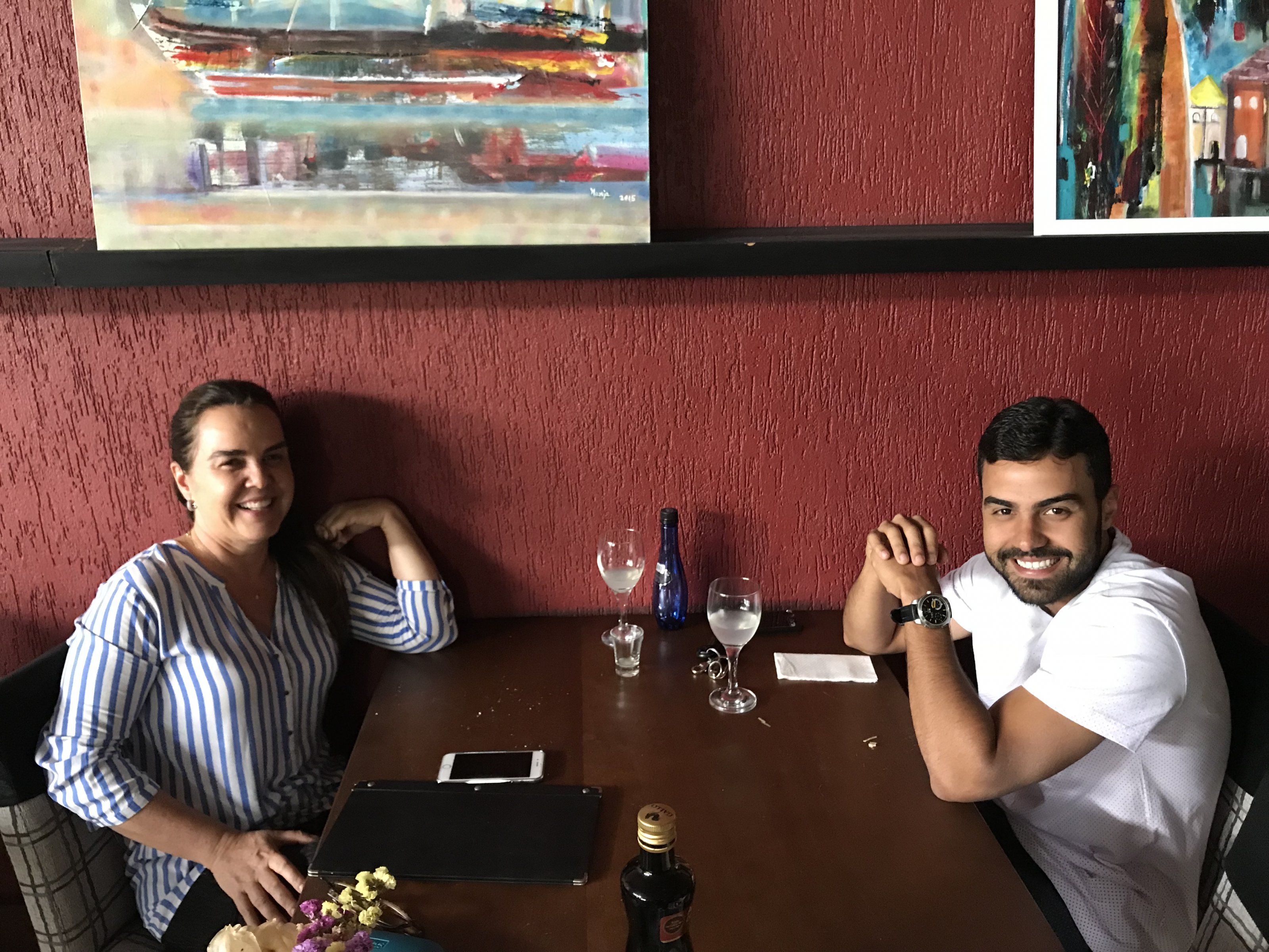 Tércia Pinto e Zé Fernando em alegre almoço