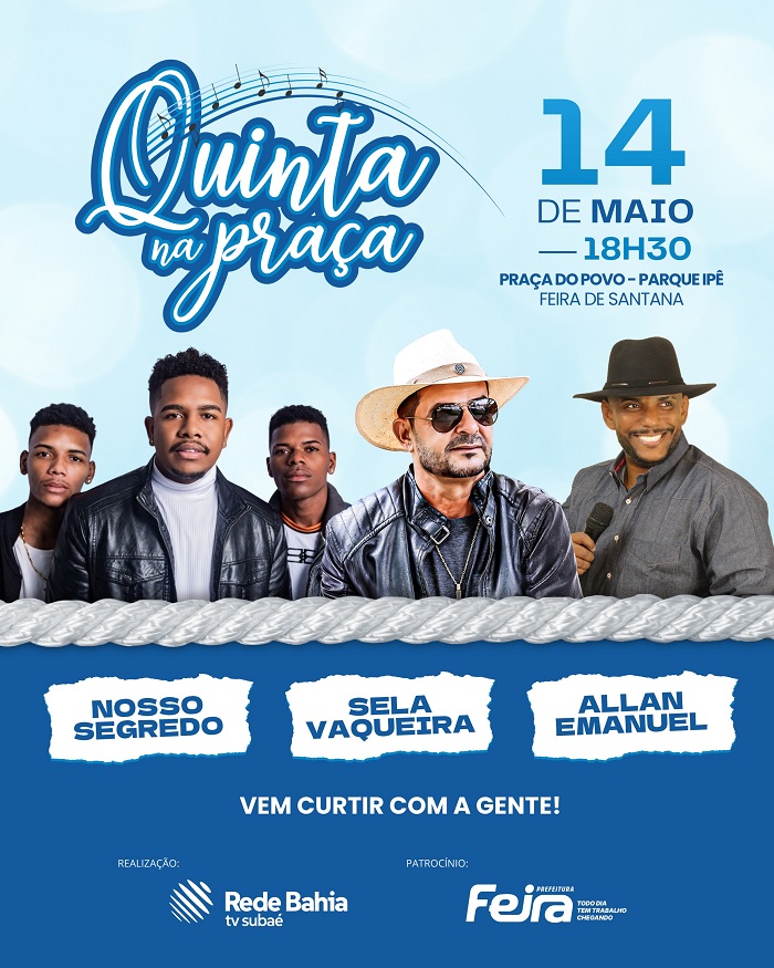 Quinta na Praça retorna ao Parque Ipê e promete reviver tradição cultural em Feira de Santana
