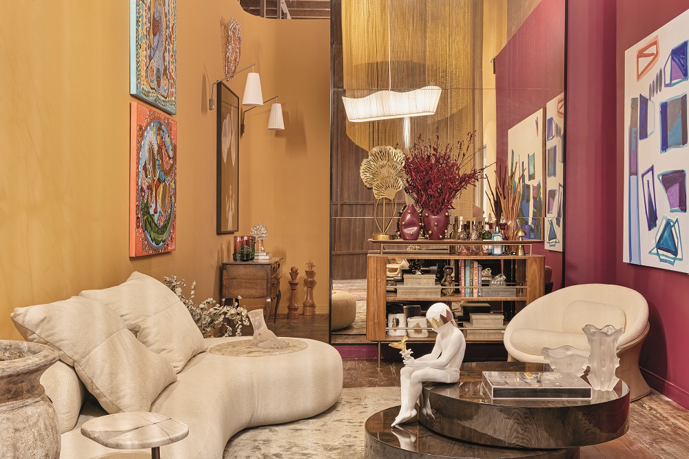 Lounge Escarlate traduz maximalismo, arte e emoção na CASACOR Bahia 2026